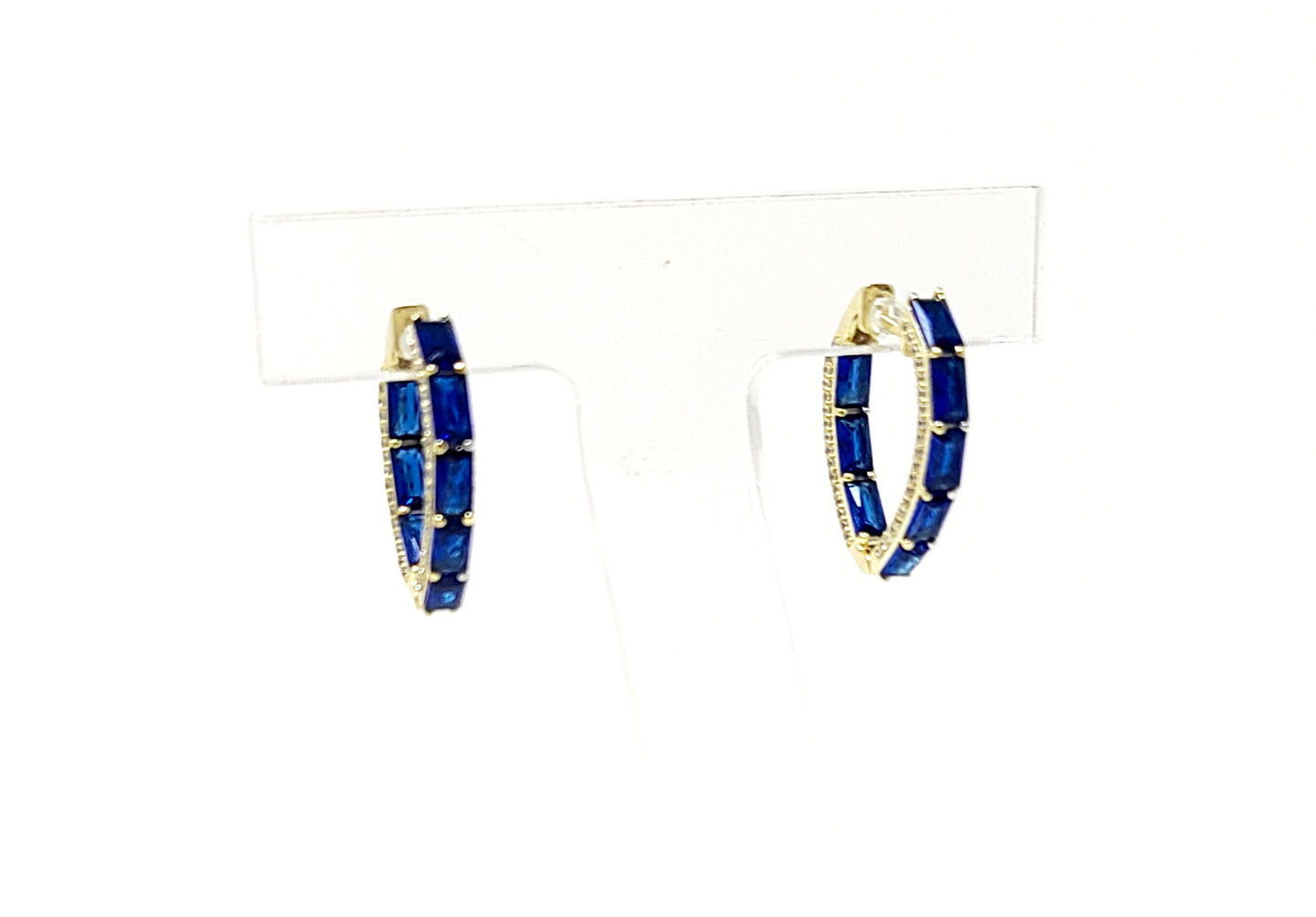 BAGUETTE HEART SHAPED EARRINGS