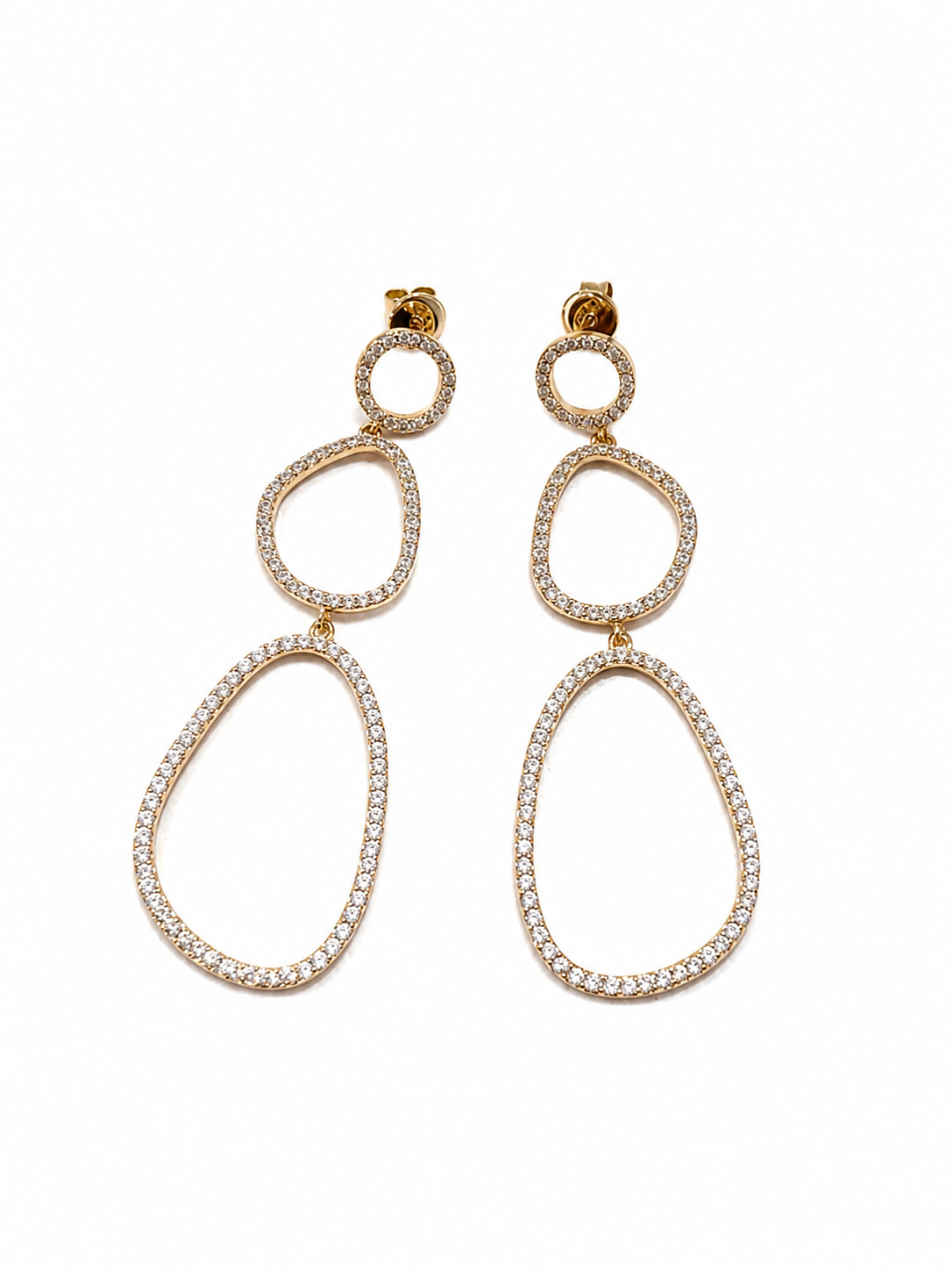 Open Irregular 3 Shape Earrings