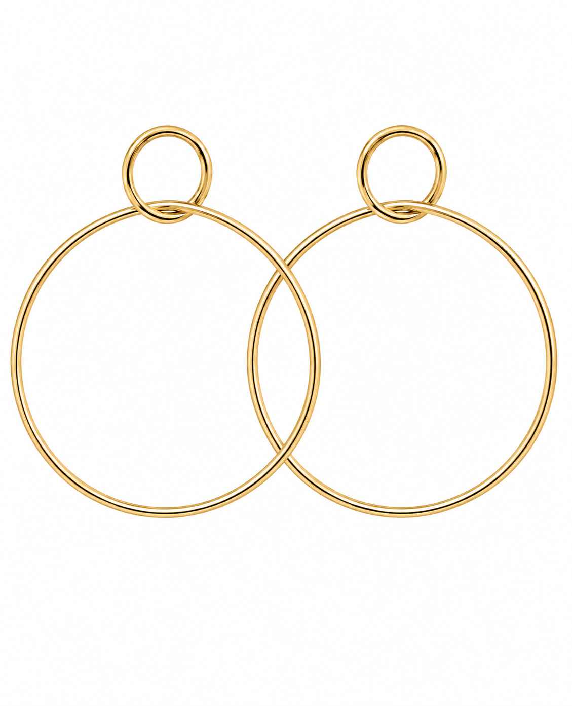 Gold Two Circle Earring