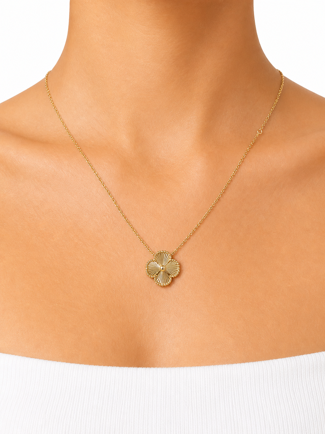 Gold Vermeil Quatrefoil Necklace