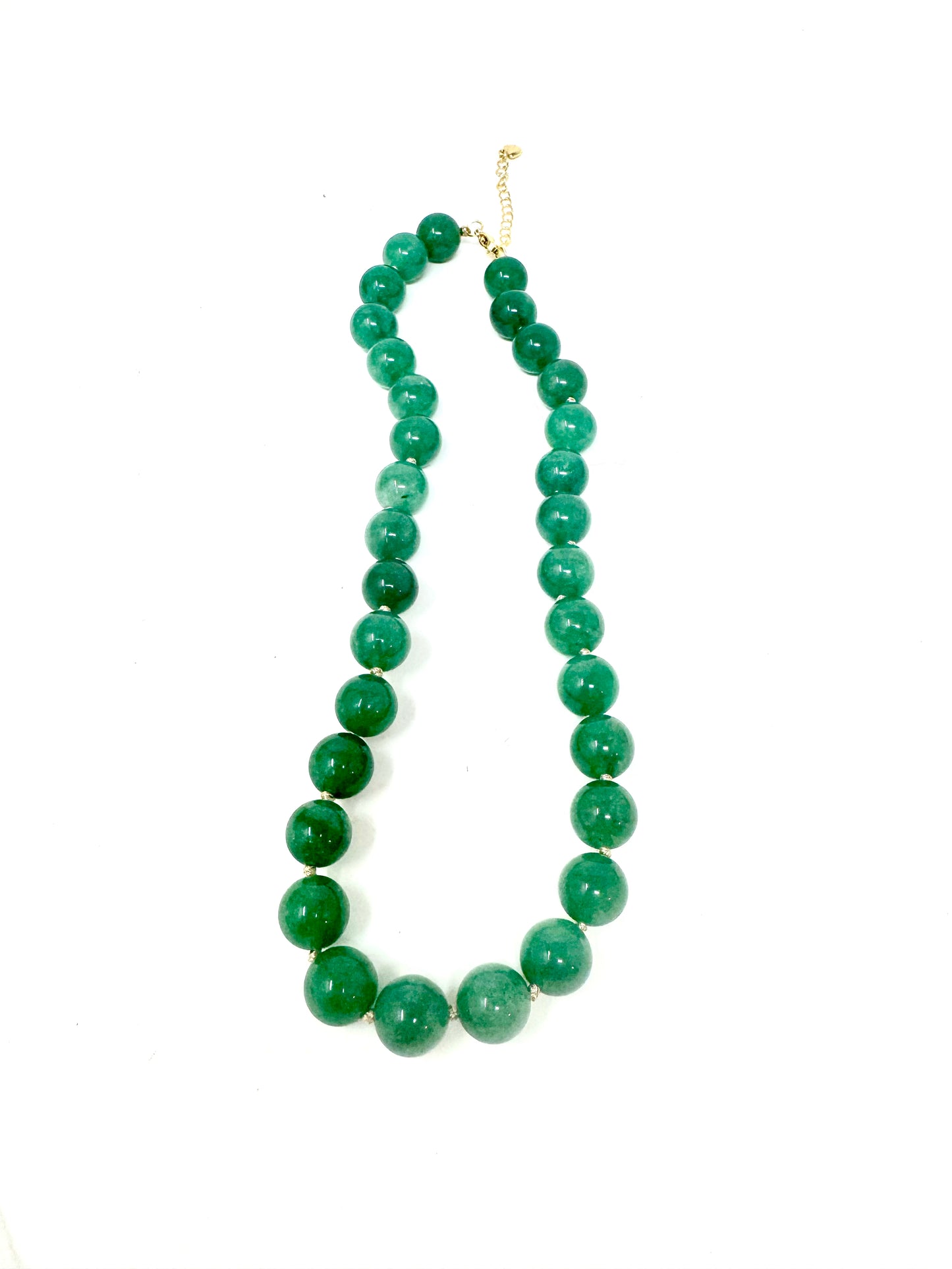 Gemstone Hand Knotted Gumball Necklace