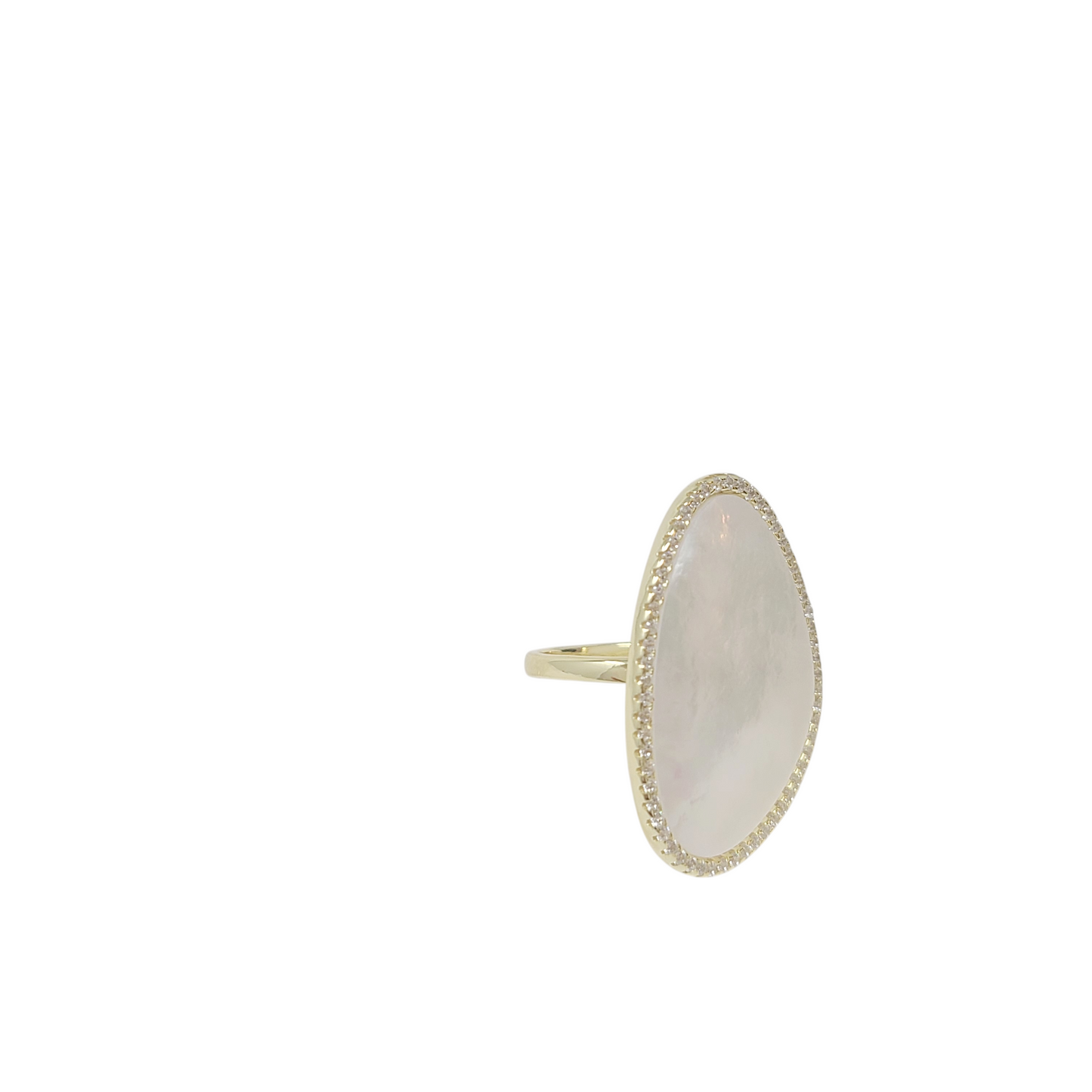 MOTHER OF PEARL SLICE RING