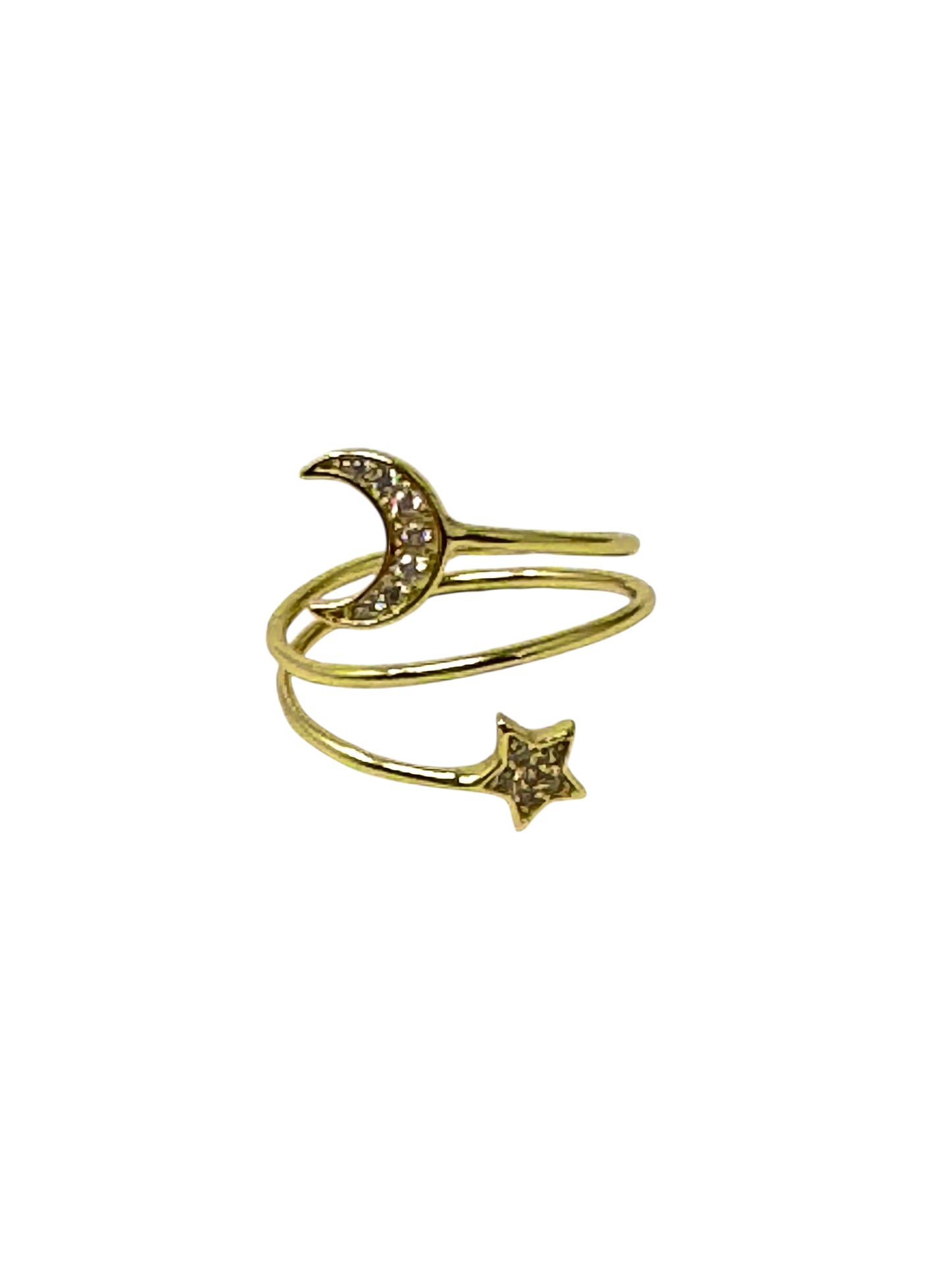 LOVE YOU TO THE MOON & STARS PAVE RING