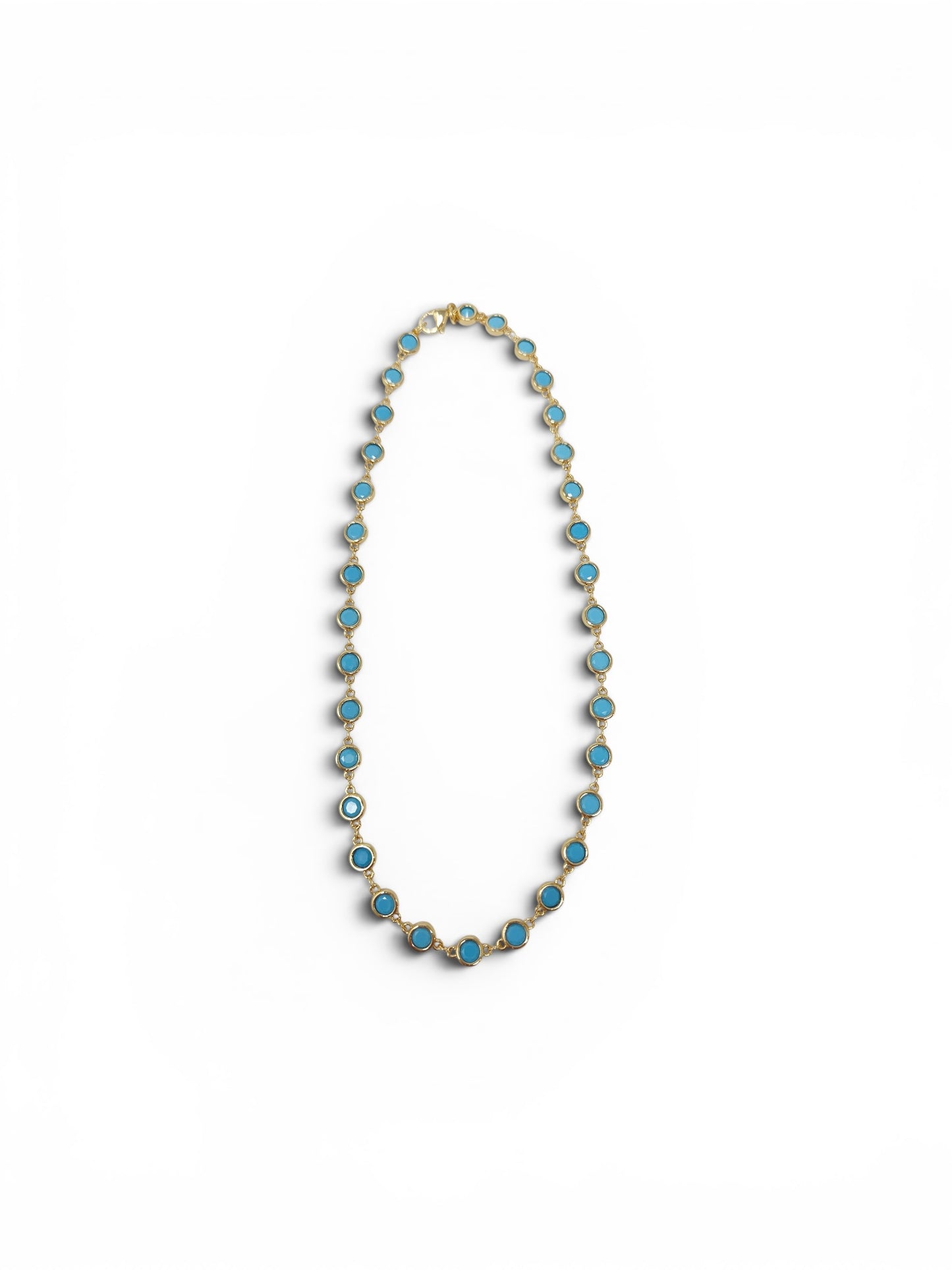 Bezel Set Turquoise Necklace