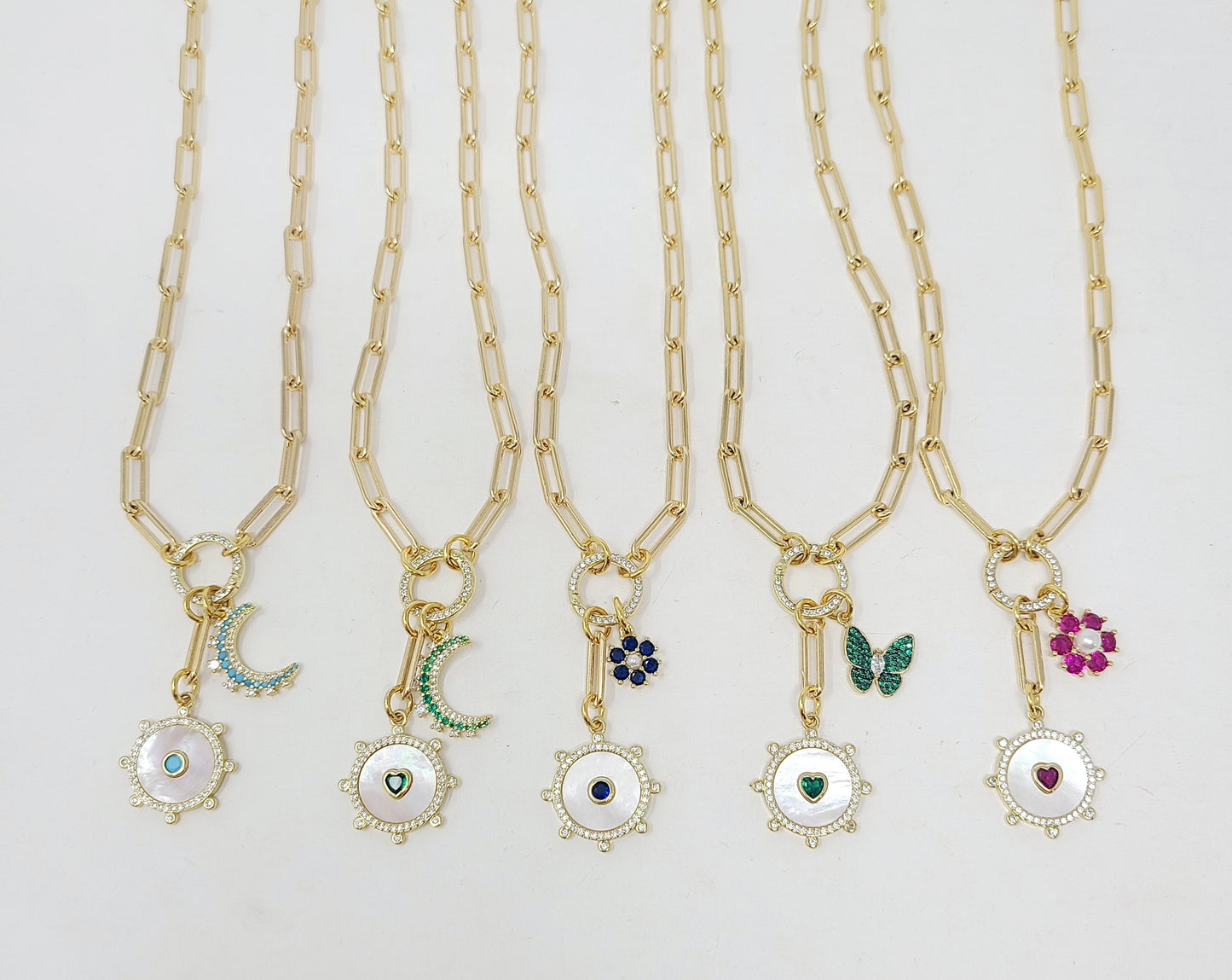 PAPERCLIP 2 CHARM NECKLACE