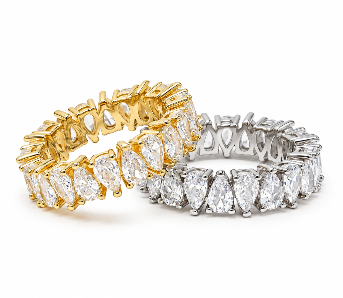 Diamond Pear Shaped Band RIng