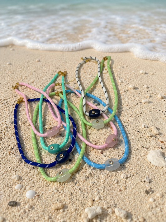 Paracord Gemstone Slider Necklaces