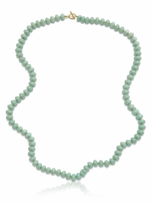 Knotted Gemstone Rondelle Necklace