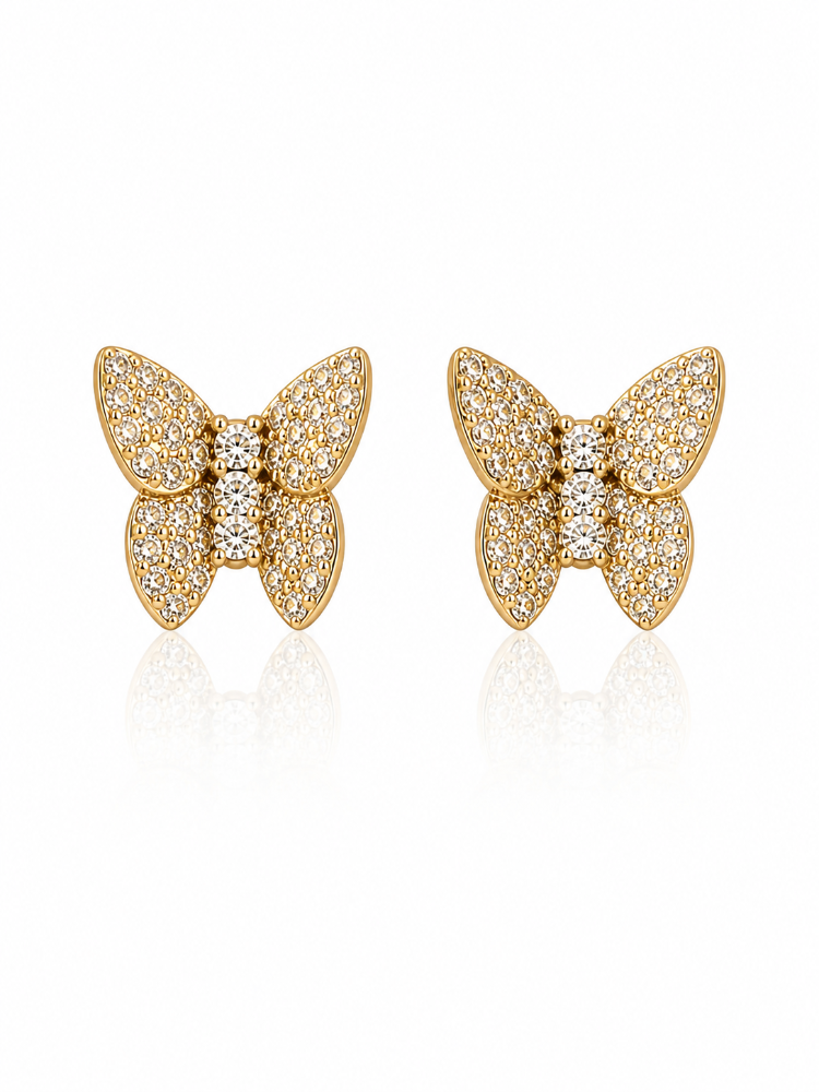 Butterfly Stud Earrings.