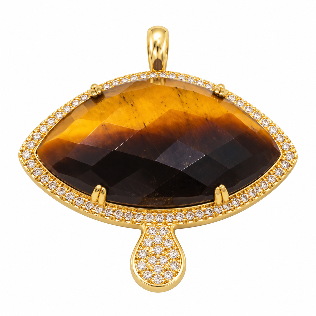 Gemstone Pave Mushroom on Toilet Bowl Chain