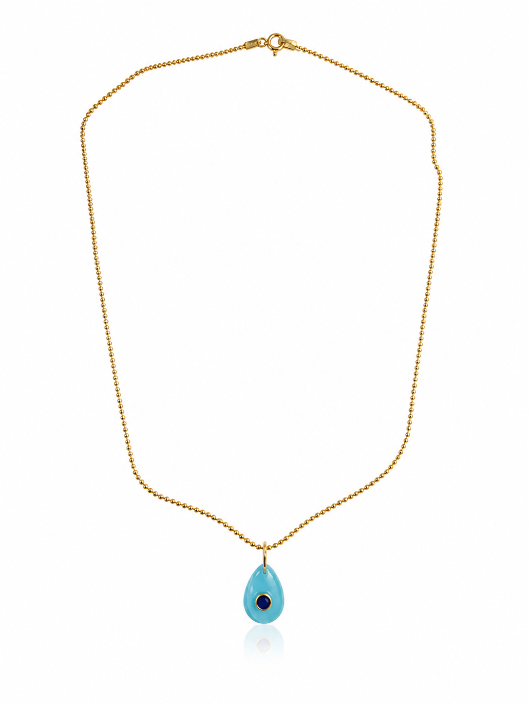 Gemstone Teardrop on Toilet Bowl Chain