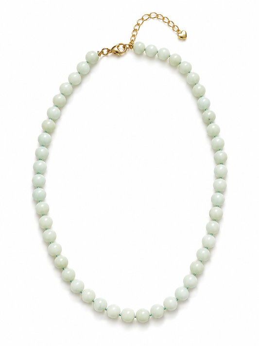 6mm Gemstone Knotted Necklace