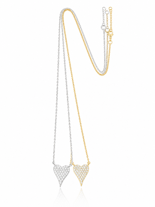 Small Pave Heart Necklace