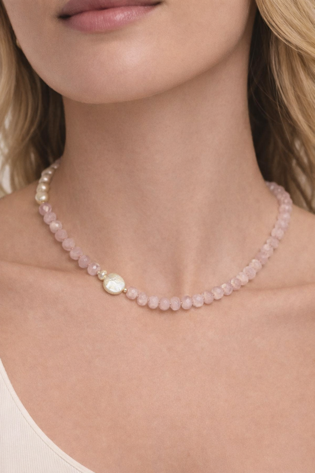 Gemstone Multi Pearl Necklace 36"