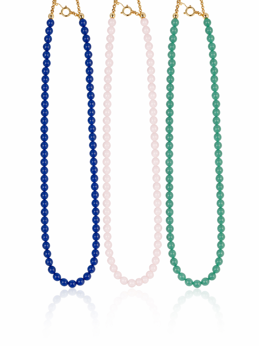 BEADED GEMSTONE NECKLACE