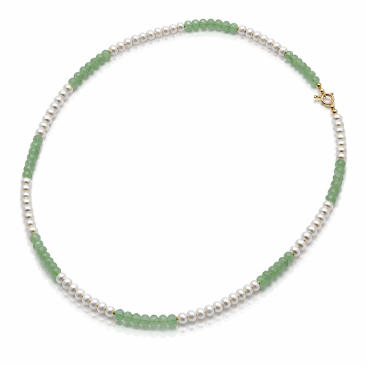 KNOTTED GEMSTONE TOGGLE NECKLACE