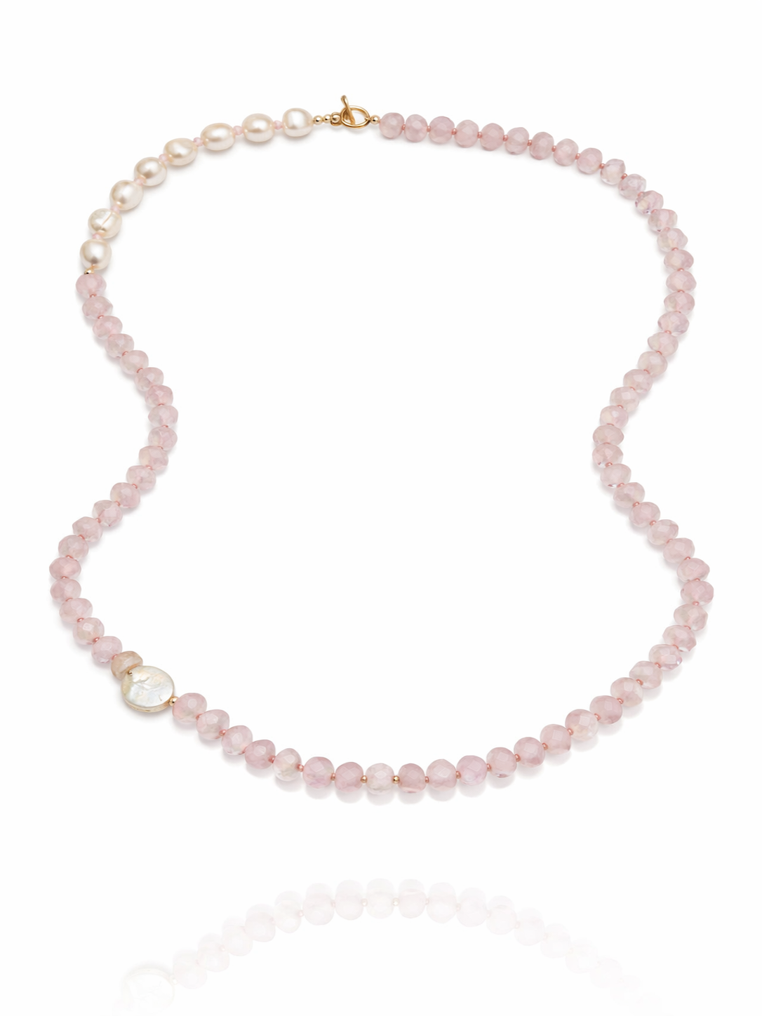 Gemstone Multi Pearl Necklace 36"