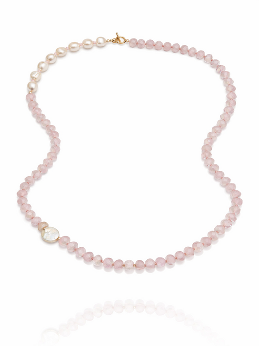 Gemstone Multi Pearl Necklace 36"