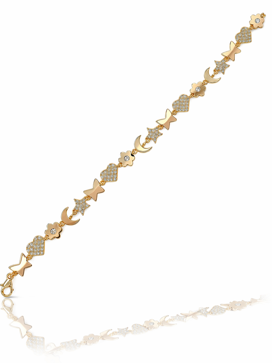 MULTI CHARM PAVE BRACELET