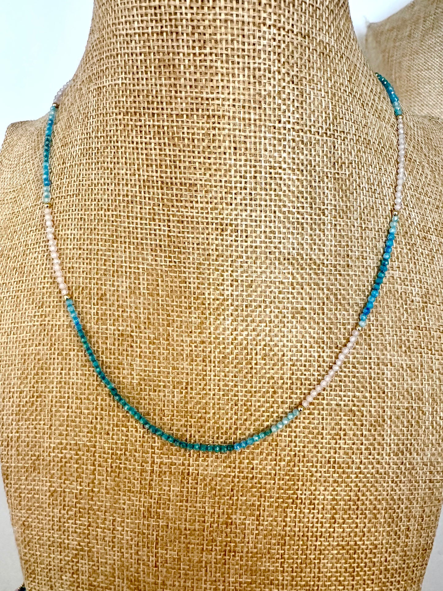 Semi Precious Necklace with Solitaire Pendant