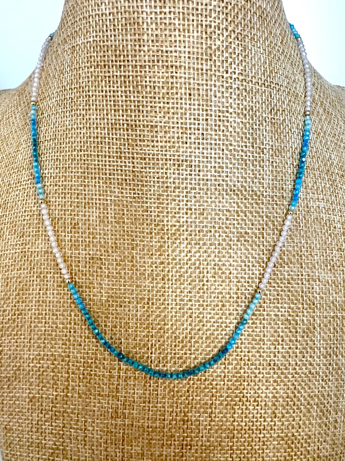 Semi Precious Necklace with Solitaire Pendant