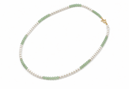 KNOTTED GEMSTONE TOGGLE NECKLACE