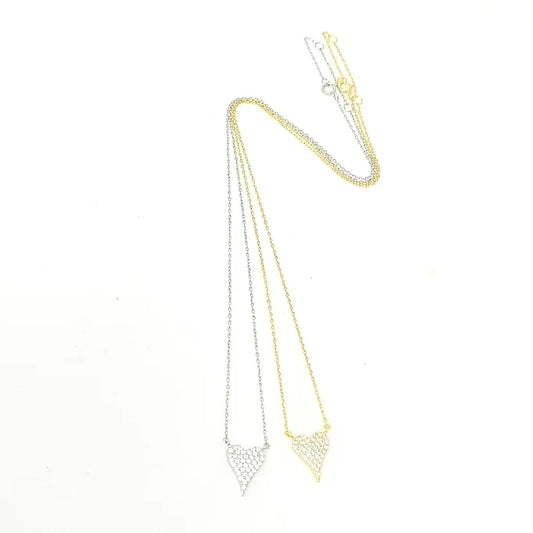 PAVE HEART  NECKLACE SMALL
