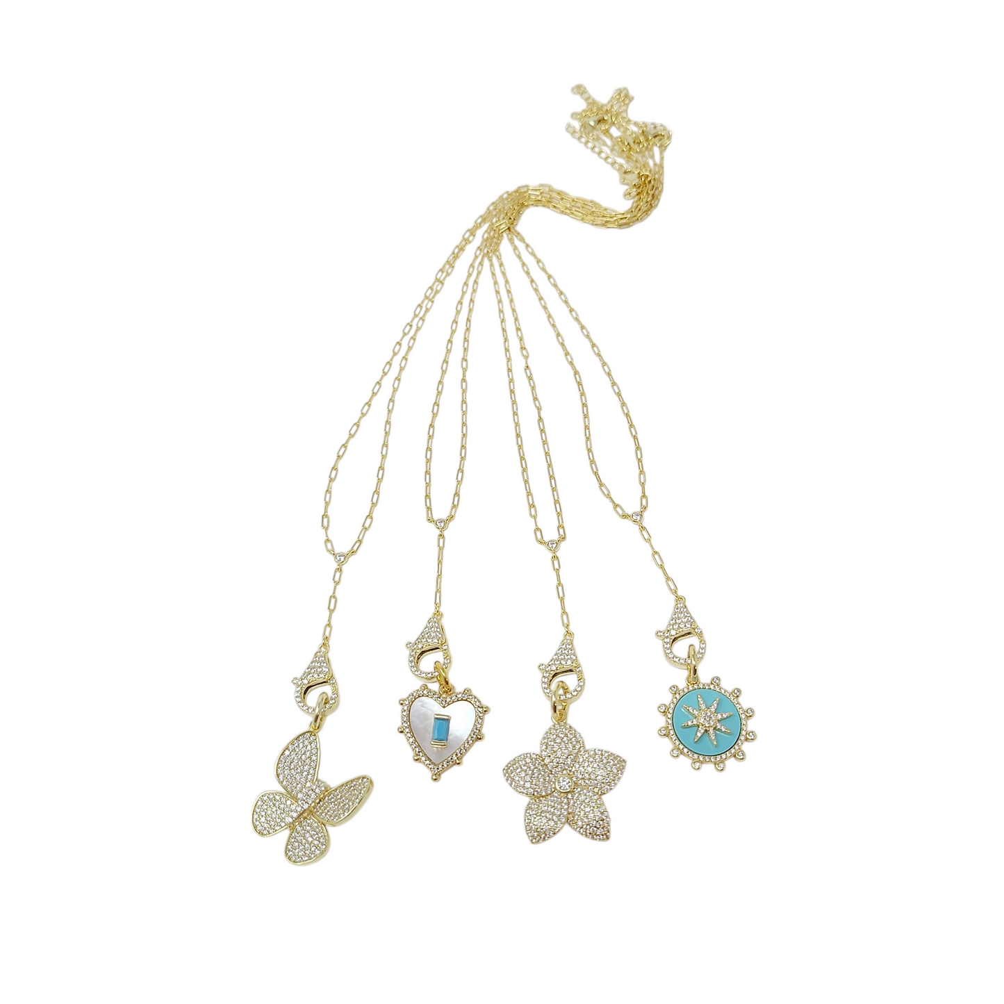 GOLD Y CHARM NECKLACE