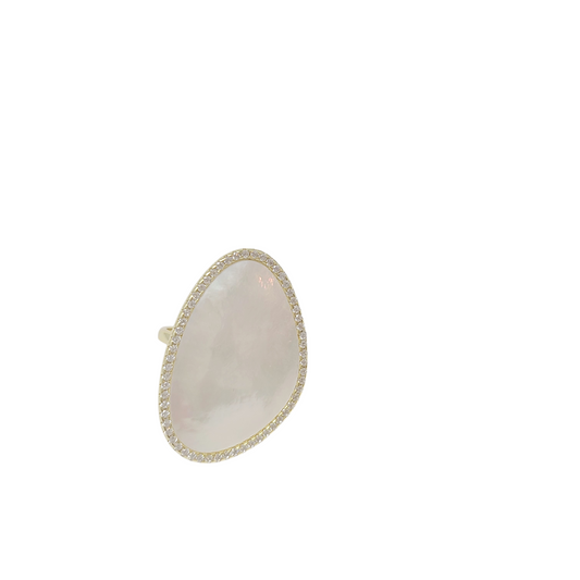 MOTHER OF PEARL SLICE RING