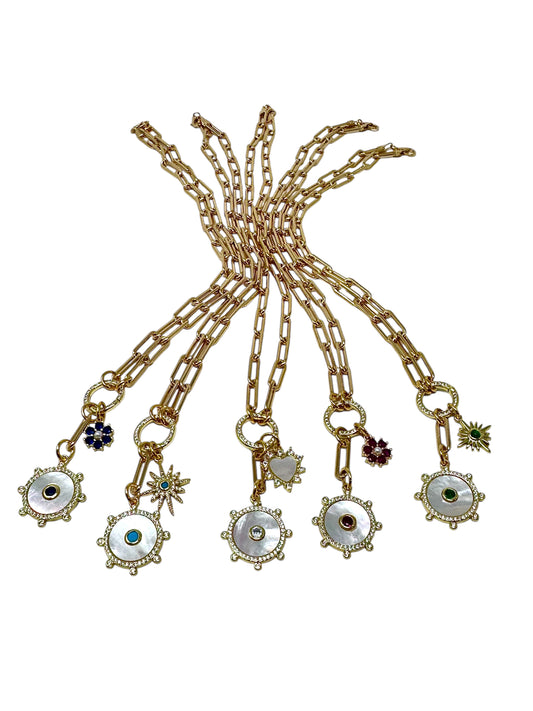 PAPERCLIP 2 CHARM NECKLACE