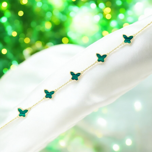 GEMSTONE FIVE BUTTERFLY BRACELET