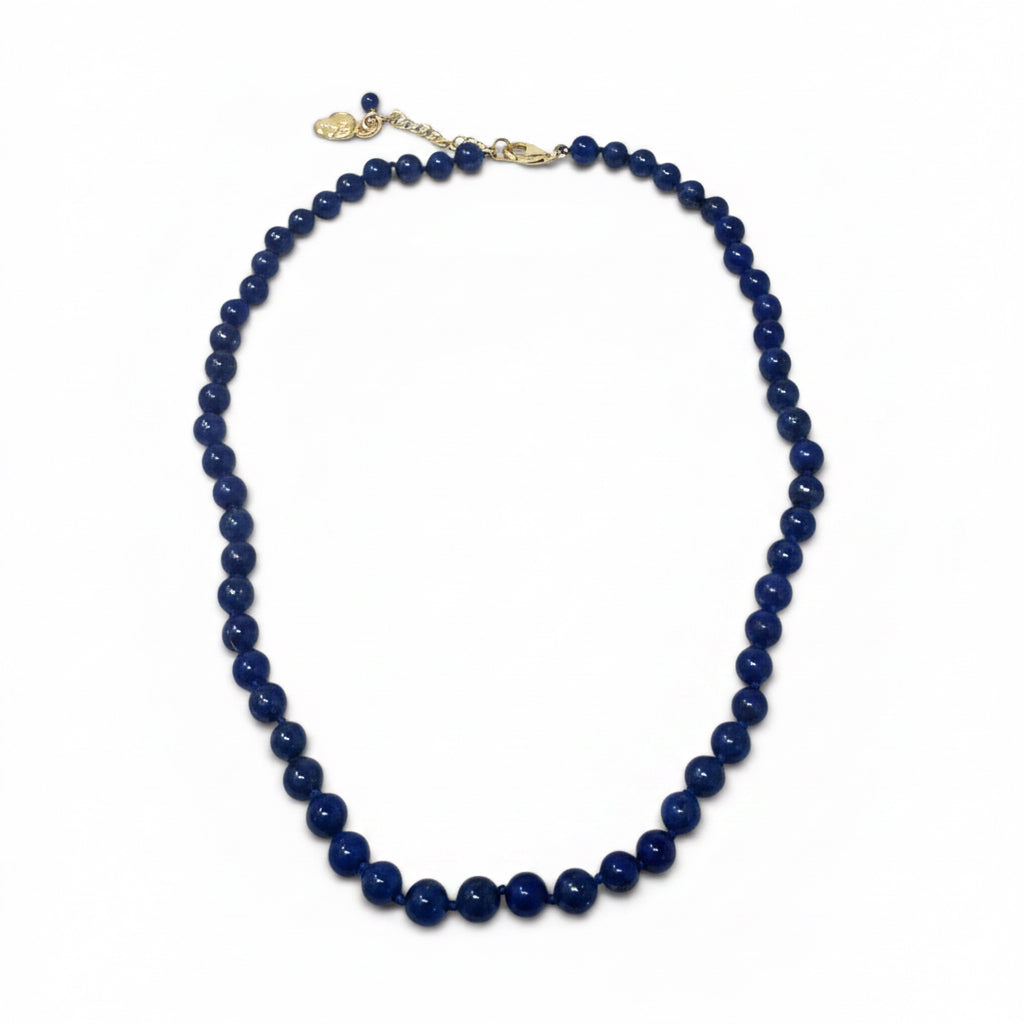 6mm Gemstone Knotted Necklace