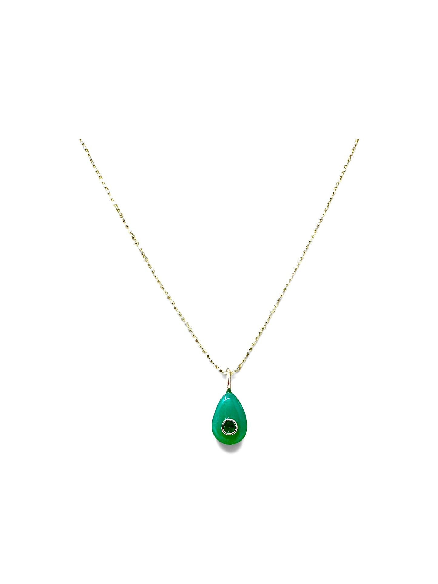Gemstone Teardrop on Toilet Bowl Chain