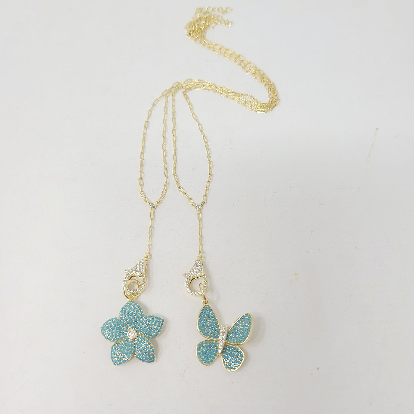 GOLD Y CHARM NECKLACE