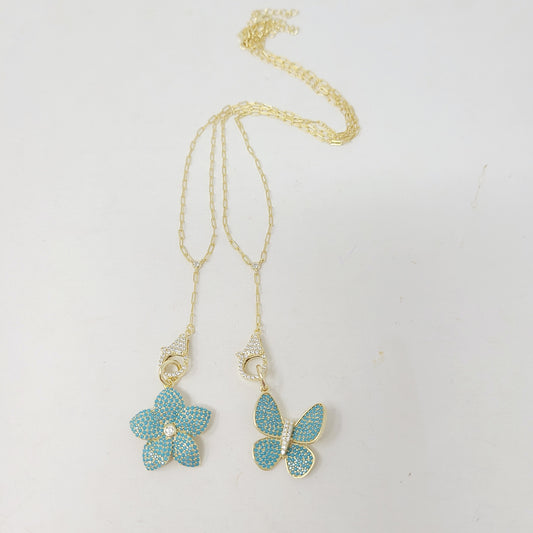 GOLD Y CHARM NECKLACE