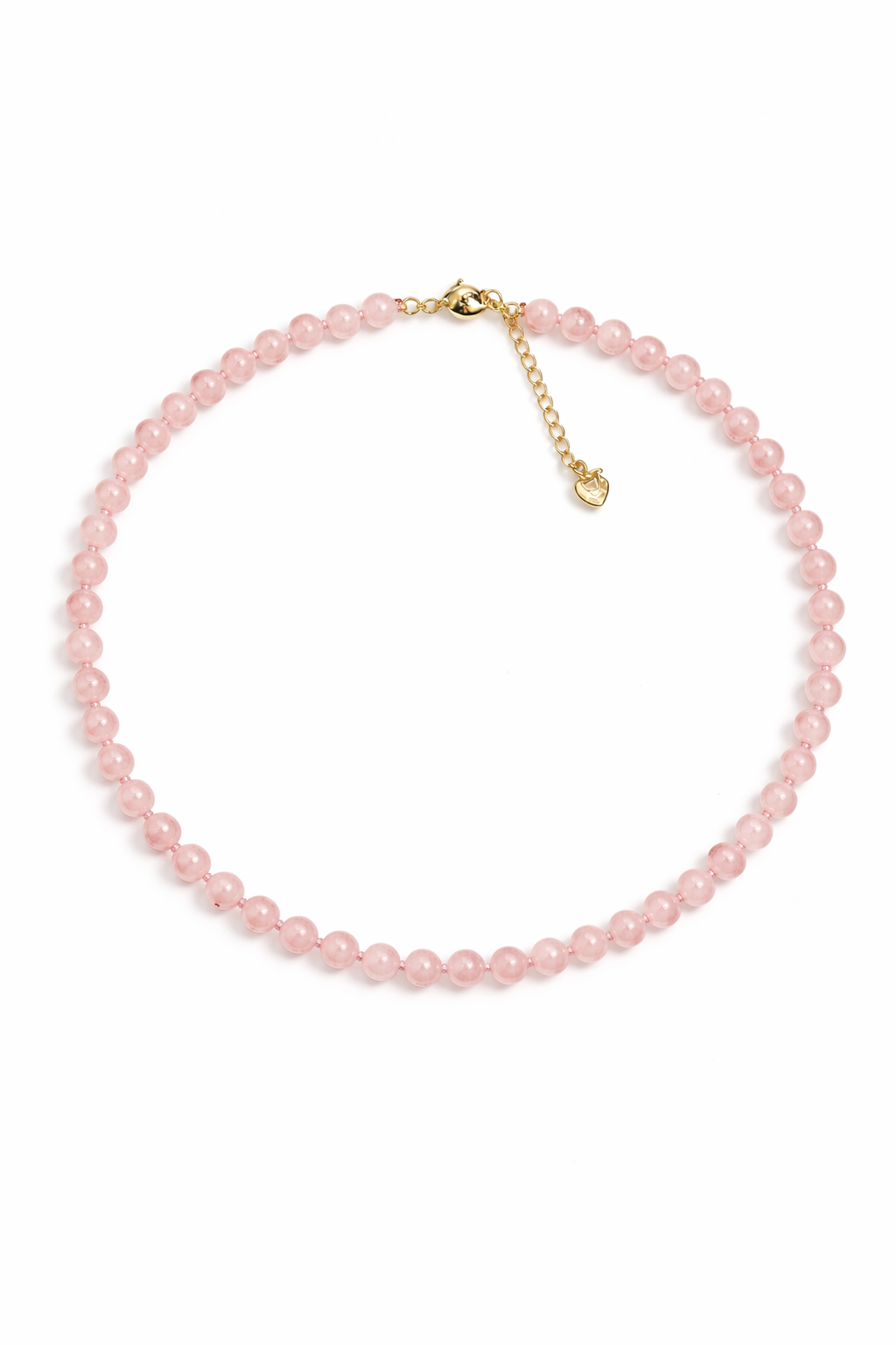6mm gemstone knotted necklace