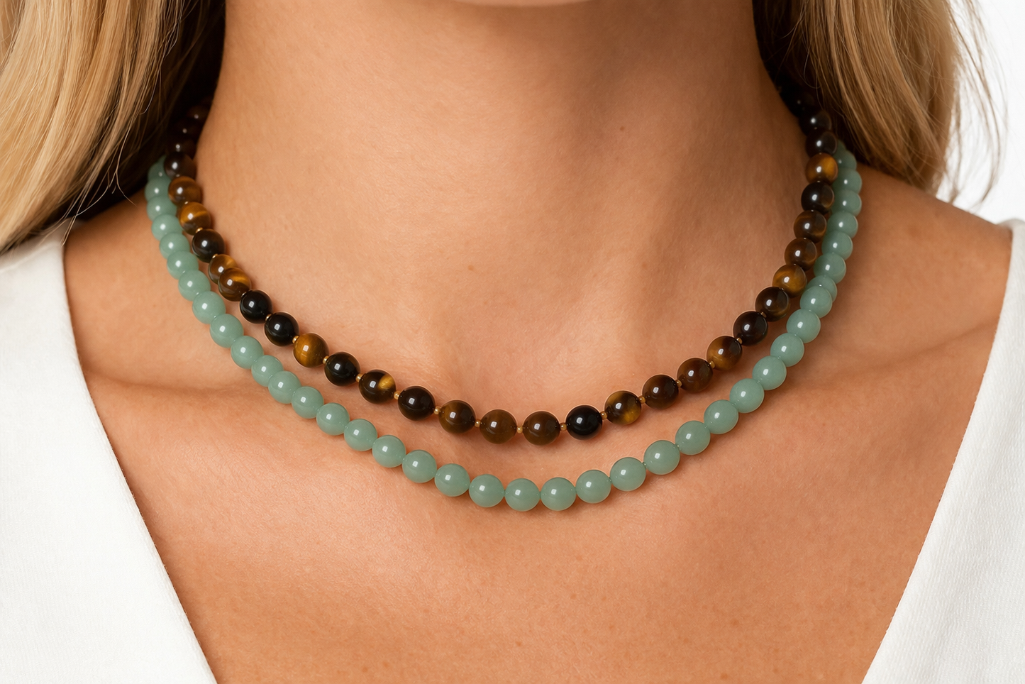 BEADED GEMSTONE NECKLACE